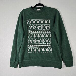 Stone Brewing Christmas Sweater Women Small Green Pullover Holiday Party